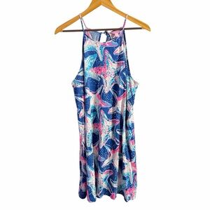 Lilly Pulitzer Margot Swing Dress Indigo Star Struck Size Large